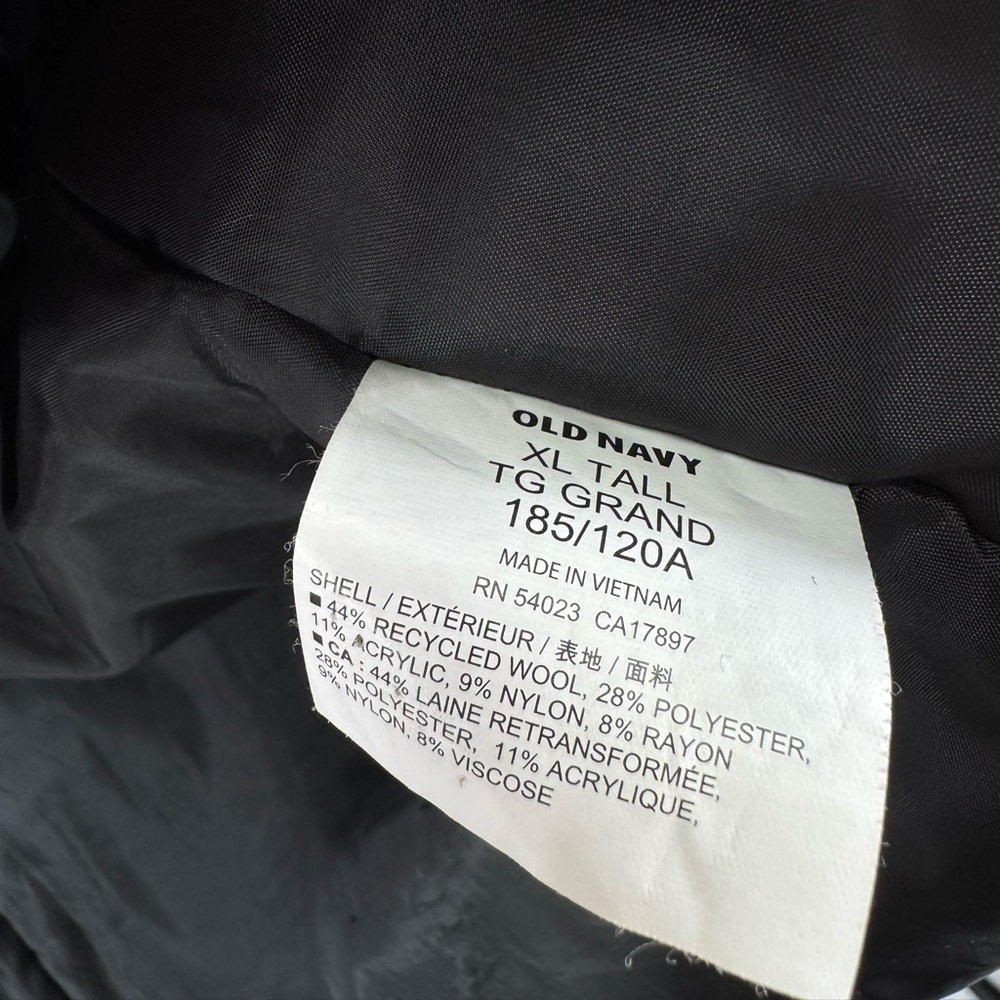 Old Navy Men's black Field Jacket wool blend XLT winter casual fall career - Picture 10 of 10